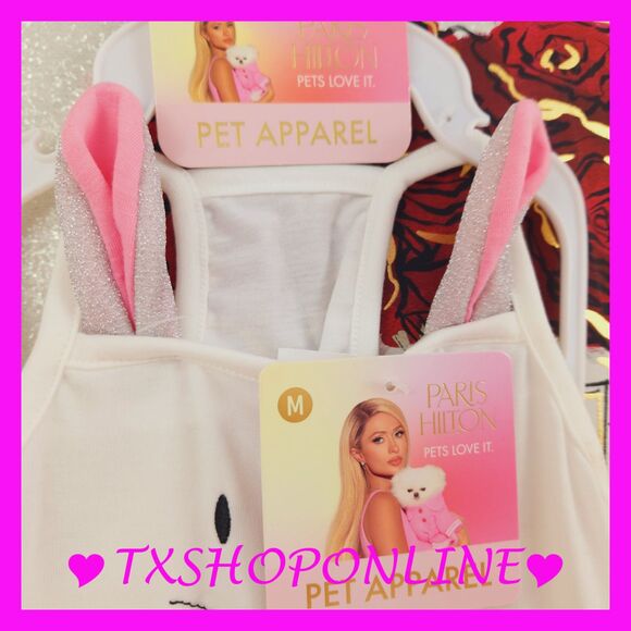 💗🐶PARIS HILTON Pets Love it! Adorable Pet Apparel Bunny 🐶💗 NWT - Picture 3 of 9